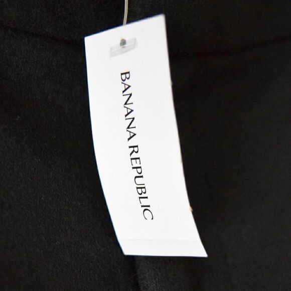 BANANA REPUBLIC Tapered Italian Wool-Blend Pant, Black, Size 10 Long - Picture 8 of 16